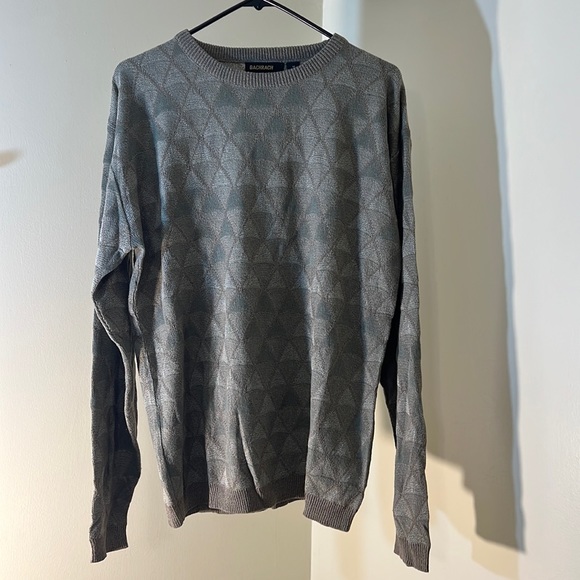 Bachrach Other - Men’s medium geometry print green (neutral) vintage sweater
